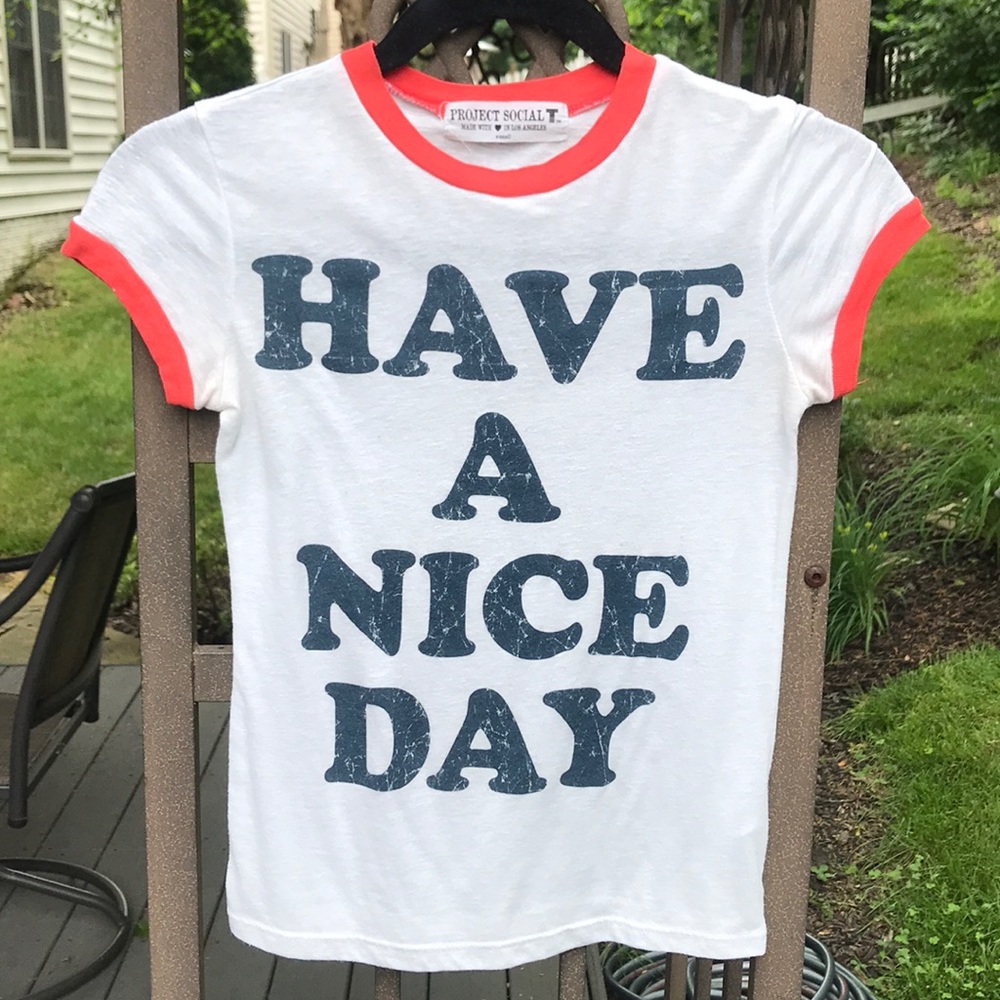 have a nice day baseball tee